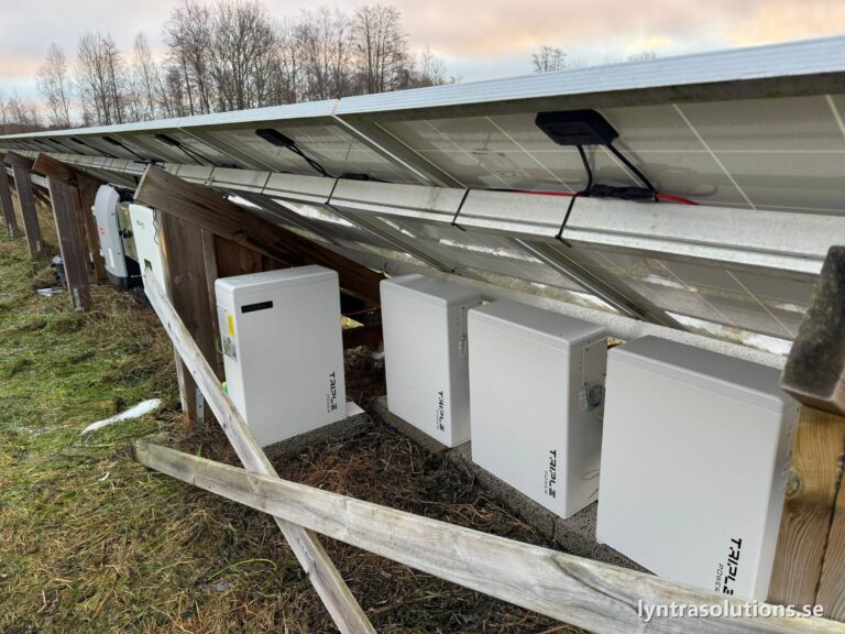 Batterilager vid markmonterad solcellsanläggning